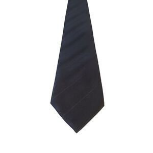 HARVE BENARD By Bernard Holtzman Necktie‎ 100% Silk Black Blue Striped Tie